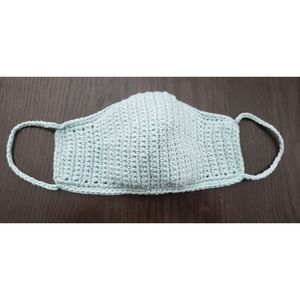 Dusty Mint Crochet Face Mask w/ Filter Pocket